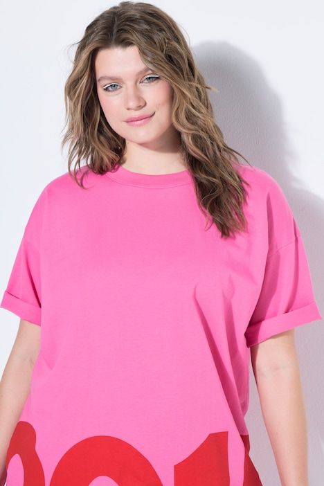 T-shirt oversize, imprimé 2015 à l'ourlet