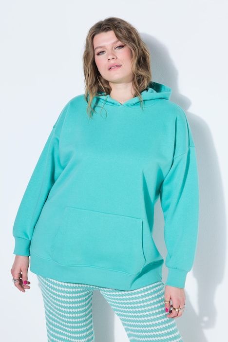 Sweat à capuche oversize, broderie et message au dos