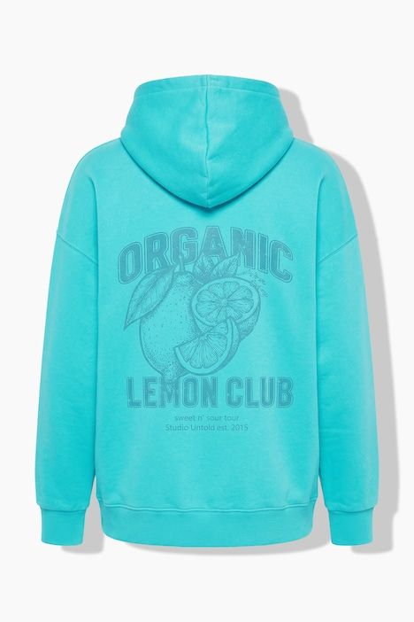 Sweat à capuche oversize, broderie et message au dos