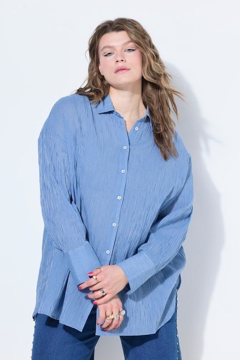 Chemise longue oversize à rayures