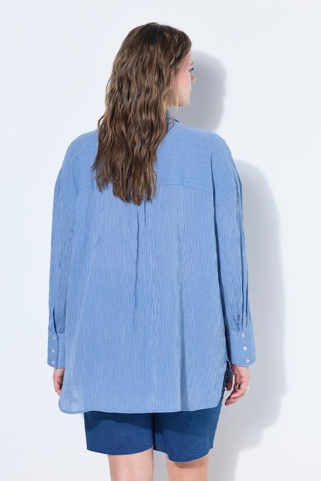 Chemise longue oversize à rayures