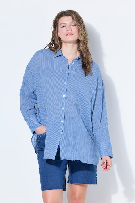 Chemise longue oversize à rayures