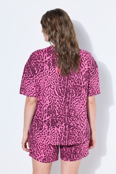 Pyjama court deux pièces, imprimé léopard