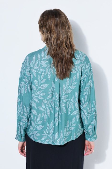 Chemise boxy en crêpe imprimé