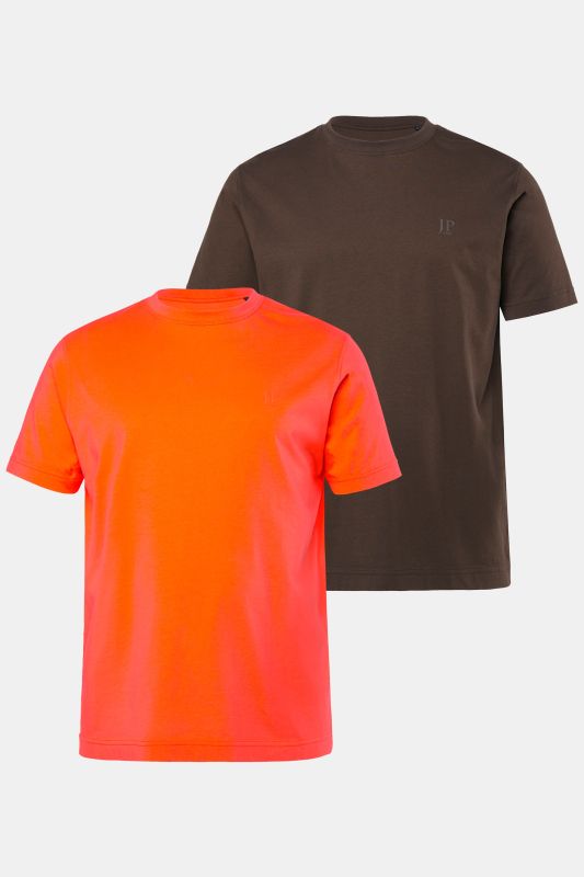 Lot de 2 T-shirts JP 1880, col rond, collection Basic - jusqu'au 8 XL
