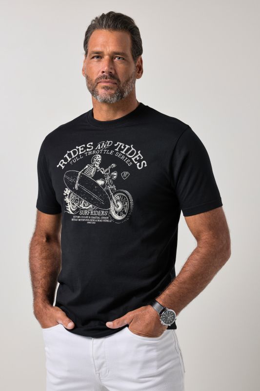T-shirt à manches courtes et imprimé poitrine - jusqu'au 8 XL