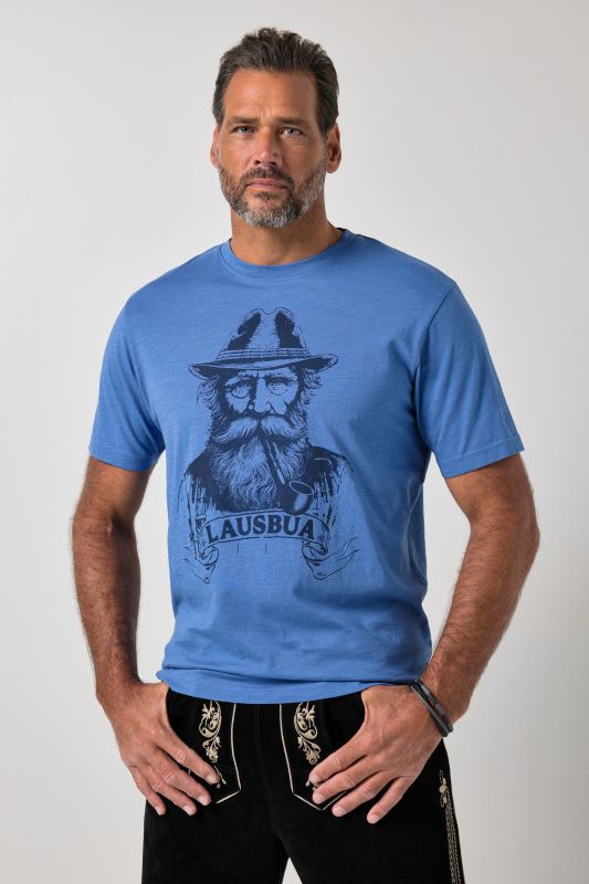 T-shirt d'inspiration bavaroise, manches courtes et imprimé poitrine - jusqu'au 8 XL
