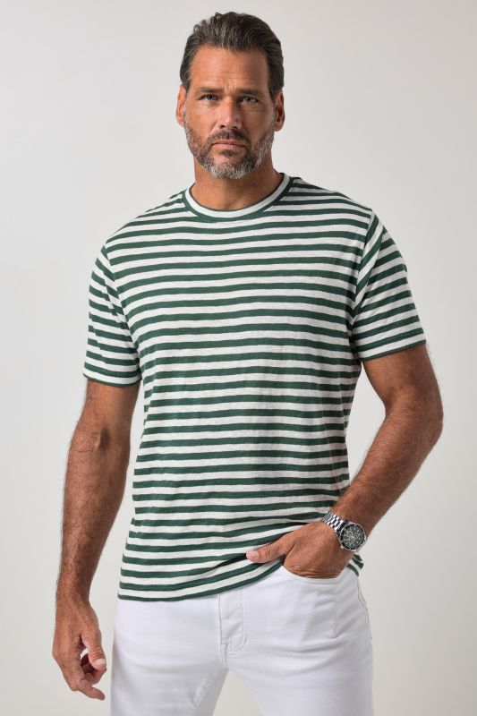 T-shirt texturé à rayures - jusqu'au 8 XL