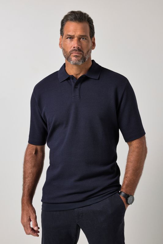 Polo ventre confort en jersey Jacquard, manches courtes, collection Business - du XXL jusqu'au 8 XL