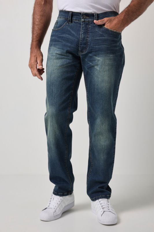 Jean esprit vintage 5 poches, tissu denim, coupe Tapered Loose Fit - jusqu'à la taille 74