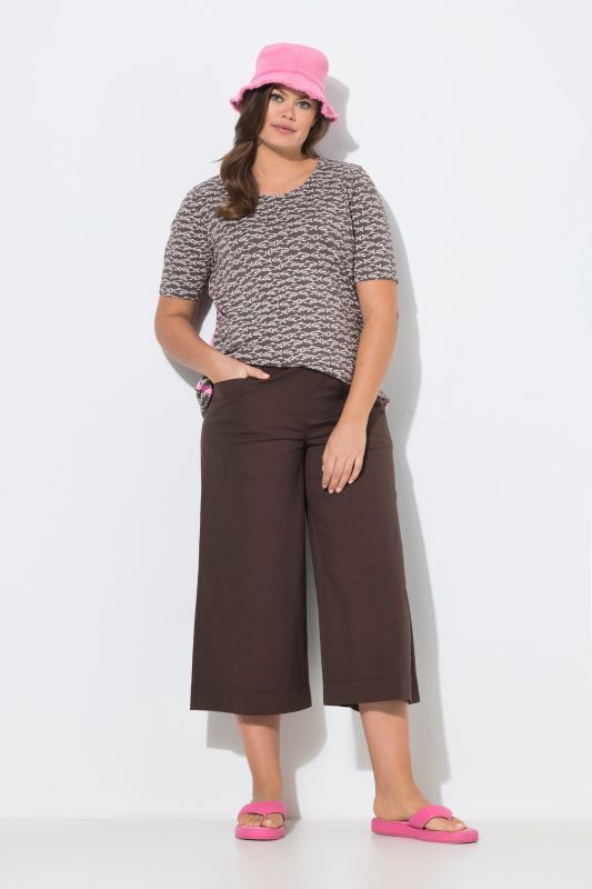 Jupe-culotte, jambe 3/4 et bande élastique