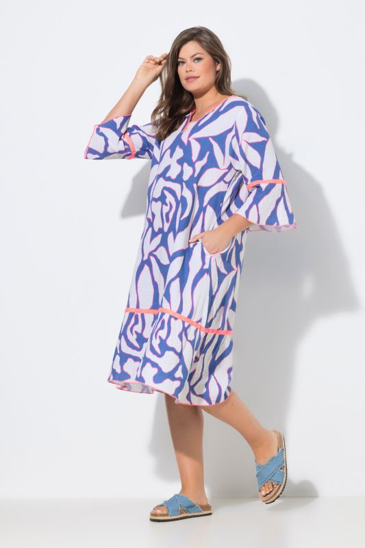 Robe en mousseline à manches 3/4