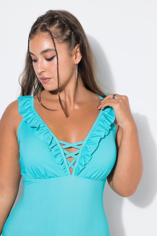 Maillot de bain à bonnets souples et volants