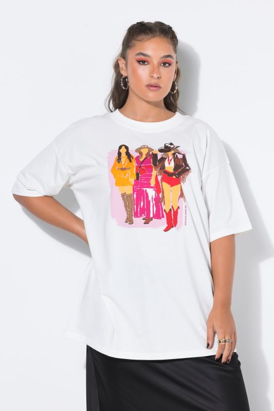 T-shirt oversize, imprimé Lady
