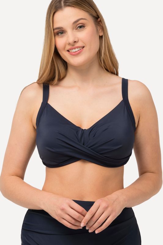 Haut de bikini, drapé, bonnets souples, bretelles réglables
