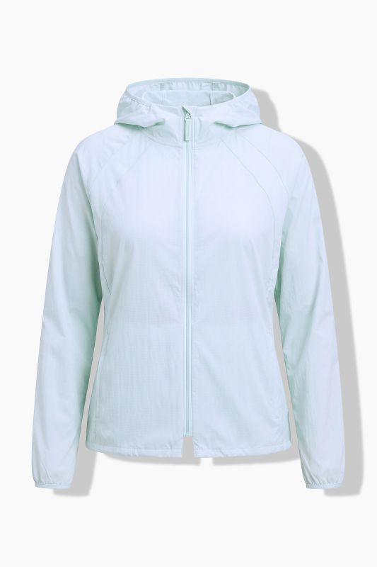Veste d’extérieur, indice SPF 30+, déperlante, capuche