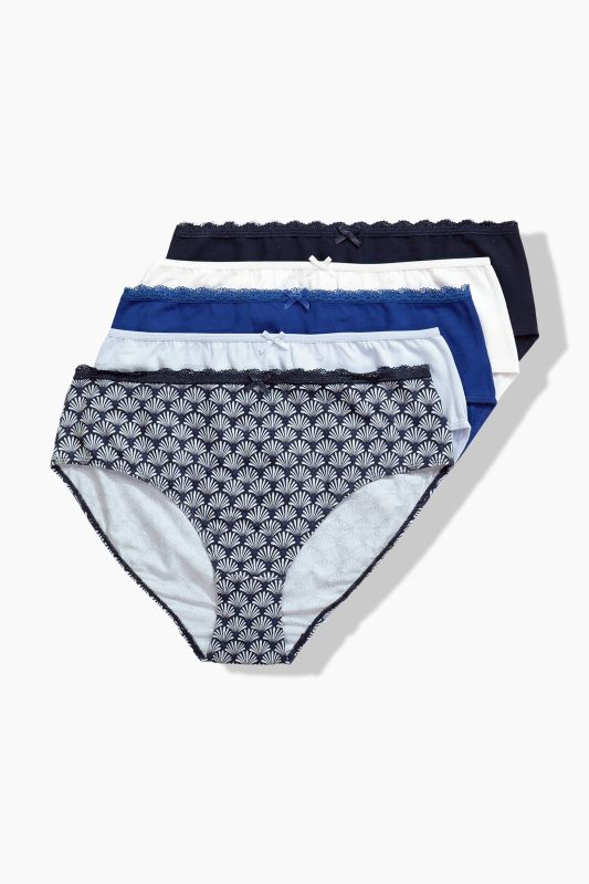 Lot de 5 culottes midi, motif/couleurs unies