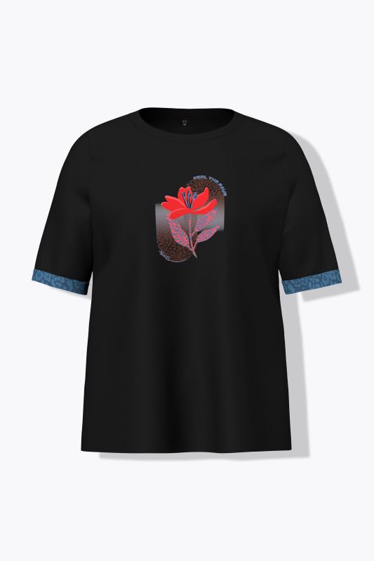 T-shirt technique avec motif imprimé, décolleté rond et manches courtes, coupe Classic Fit