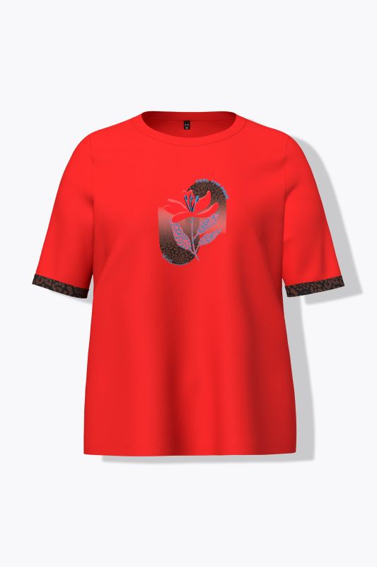 T-shirt technique avec motif imprimé, décolleté rond et manches courtes, coupe Classic Fit