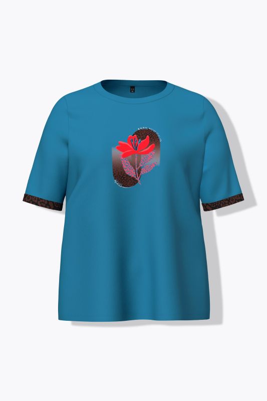 T-shirt technique avec motif imprimé, décolleté rond et manches courtes, coupe Classic Fit
