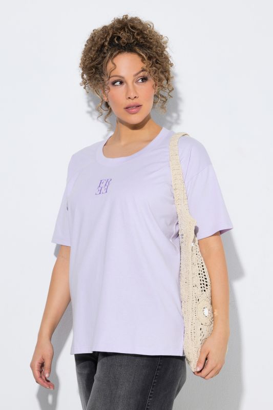 T-shirt oversize, imprimé dans le dos, décolleté rond et manches courtes
