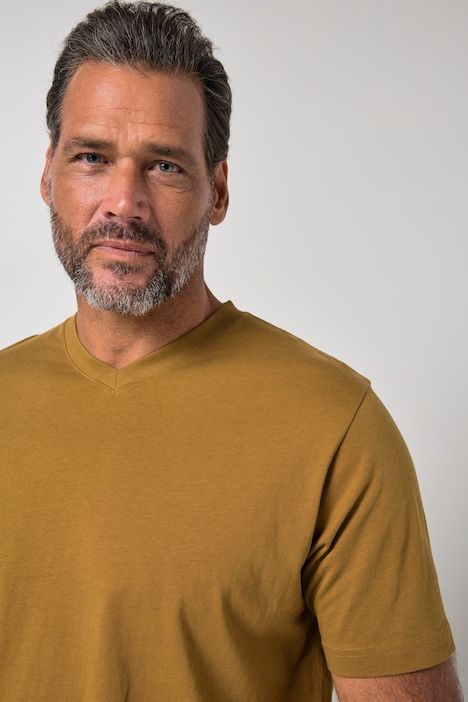 T-shirt JP 1880 Basic, col en V - jusqu'au 8 XL