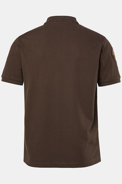 Polo JP 1880 en maille piquée, manches courtes et écussons - jusqu'au 8 XL