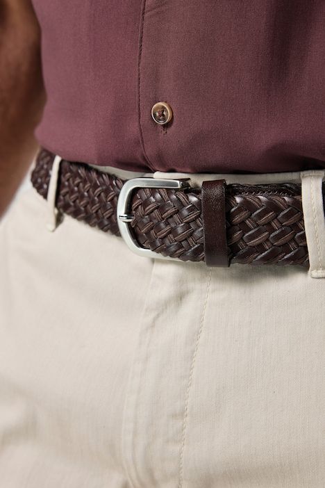 Ceinture JP 1880, cuir véritable tressé et extensible - jusqu'à 170 cm