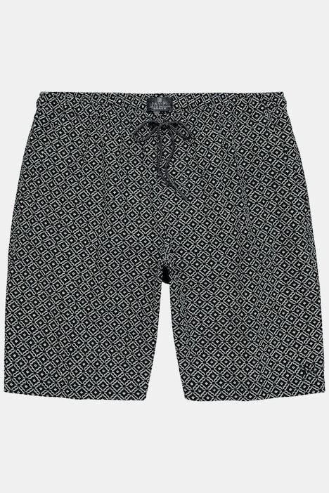 Short de bain JAY-PI à taille élastique, en seersucker texturé, imprimé all-over, collection Beachwear - jusqu'au 8 XL