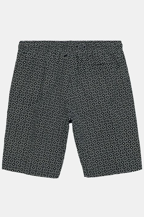 Short de bain JAY-PI à taille élastique, en seersucker texturé, imprimé all-over, collection Beachwear - jusqu'au 8 XL