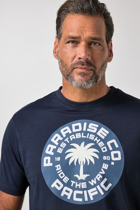 T-shirt à manches courtes et imprimé poitrine - jusqu'au 8 XL