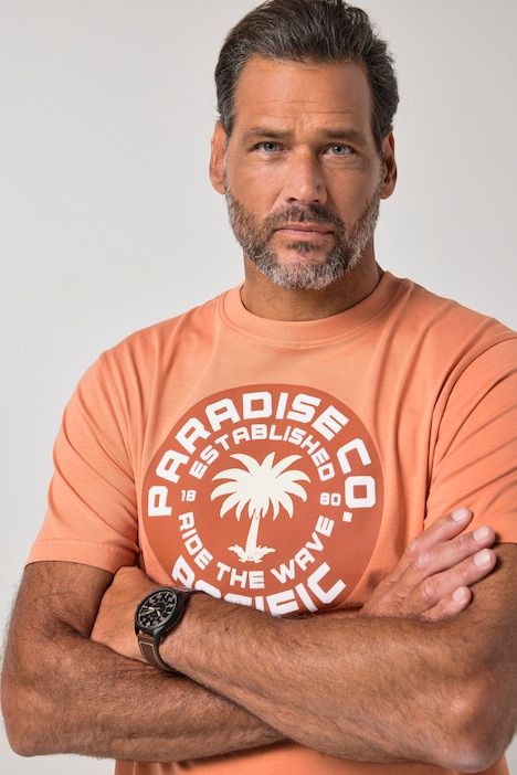 T-shirt à manches courtes et imprimé poitrine - jusqu'au 8 XL