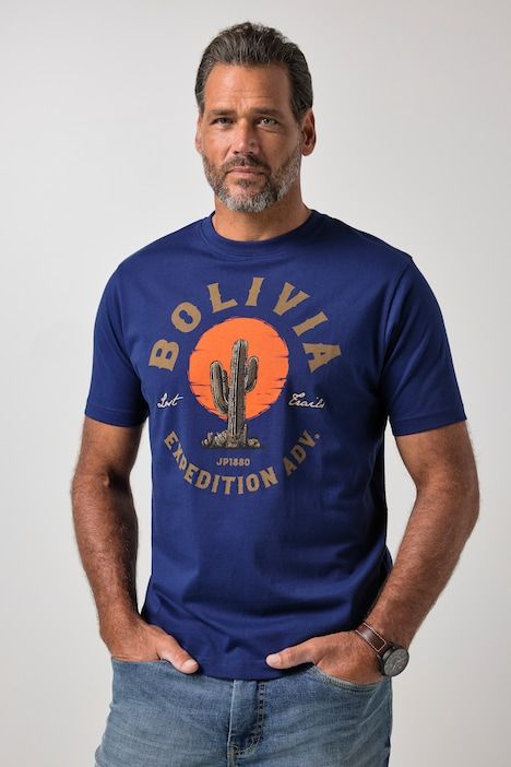 T-shirt à manches courtes et imprimé poitrine - jusqu'au 8 XL