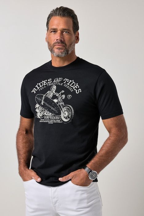 T-shirt à manches courtes et imprimé poitrine - jusqu'au 8 XL