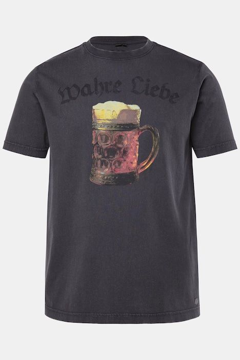 T-shirt d'inspiration bavaroise, style vintage, manches courtes et imprimé poitrine - jusqu'au 8 XL