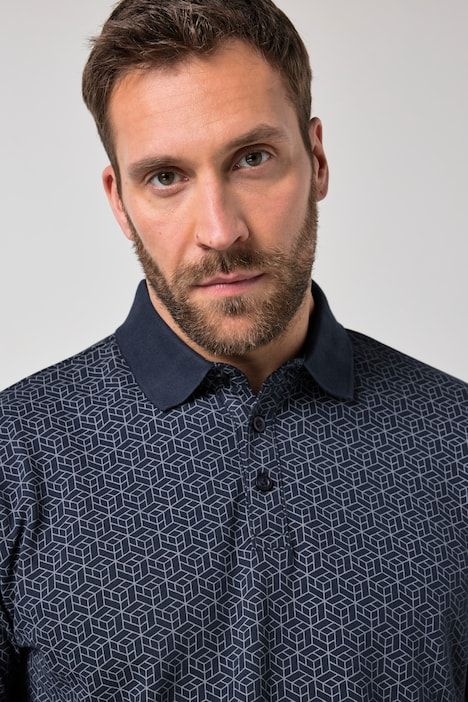 Polo FLEXNAMIC®, manches courtes, piqué imprimé all-over - jusqu'au 8 XL