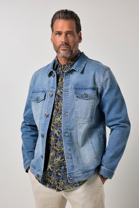 Veste en jean Ultra FLEXNAMIC®, tissu denim, nombreuses poches - jusqu'au 8 XL