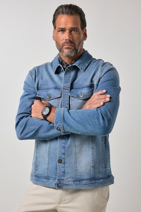 Veste en jean Ultra FLEXNAMIC®, tissu denim, nombreuses poches - jusqu'au 8 XL