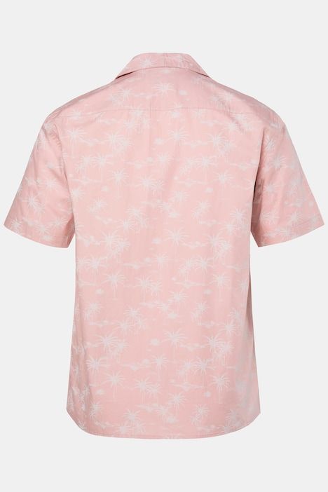 Chemise ultra-légère, imprimé all-over, manches courtes et col cubain, coupe Cuba Fit- jusqu'au 8 XL