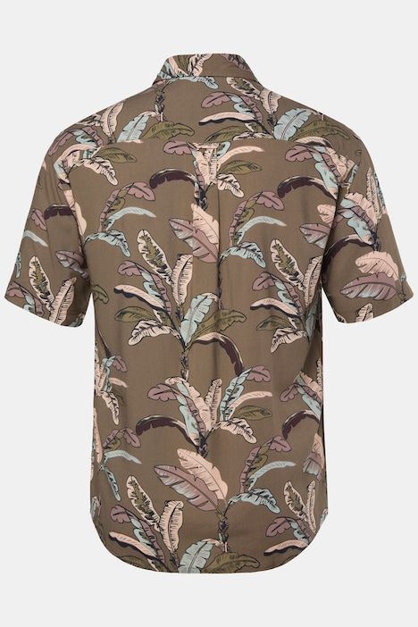 Chemise, manches courtes, viscose, imprimé allover, col boutonné, coupe Modern Fit, jusqu'au 8 XL
