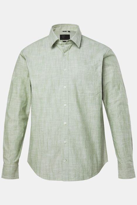 Chemise aspect lin, manches longues et col Kent, coupe Modern Fit - jusqu'au 8 XL