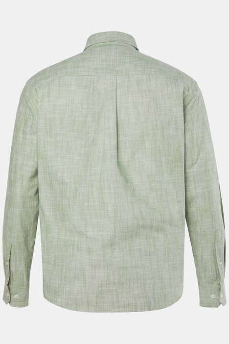 Chemise aspect lin, manches longues et col Kent, coupe Modern Fit - jusqu'au 8 XL