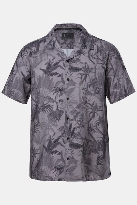 Chemise ultra-légère, imprimé all-over, manches courtes et col cubain, coupe Cuba Fit- jusqu'au 8 XL