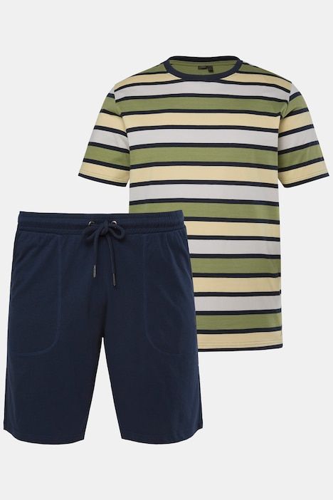 Pyjama deux pièces, short & T-shirt à rayures, collection Homewear - jusqu'au 8 XL