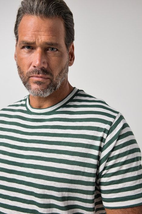 T-shirt texturé à rayures - jusqu'au 8 XL