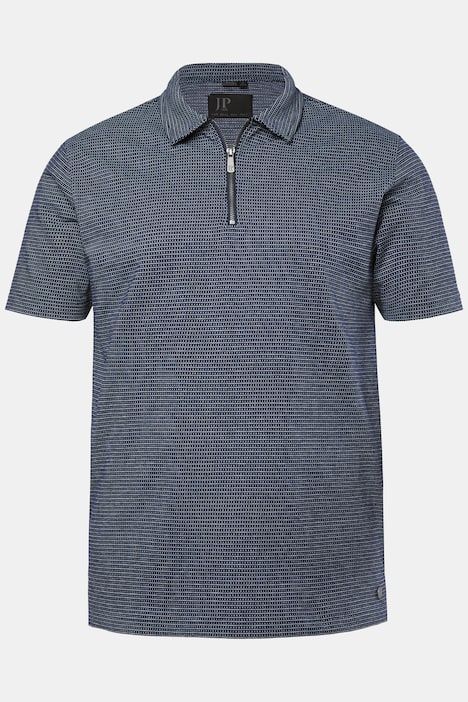 Polo FLEXNAMIC®, tissu Jacquard, manches courtes et fermeture zippée - jusqu'au 8 XL