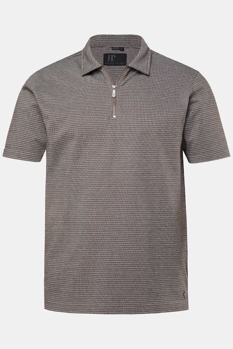Polo FLEXNAMIC®, tissu Jacquard, manches courtes et fermeture zippée - jusqu'au 8 XL