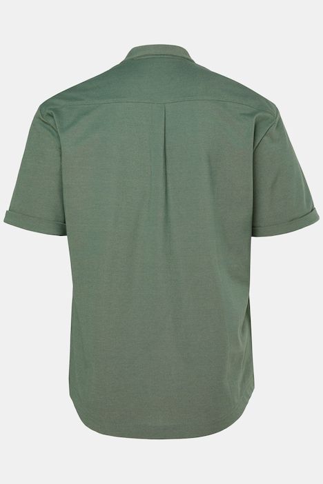 Chemise en piqué ultra-léger, manches courtes et col à pointes boutonnées, coupe Modern Fit - jusqu'au 8 XL