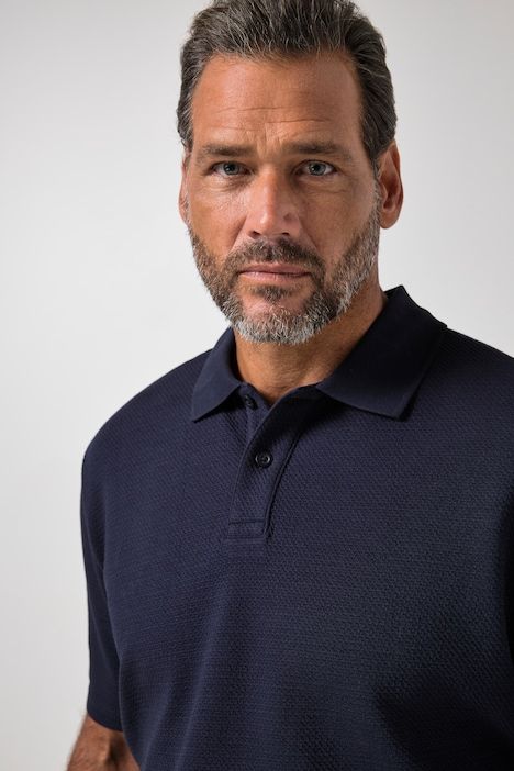 Polo ventre confort en jersey Jacquard, manches courtes, collection Business - du XXL jusqu'au 8 XL