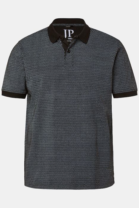Polo en jersey, motif minimaliste, manches courtes - jusqu'au 8 XL